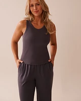 Camisole finement côtelée en coton
