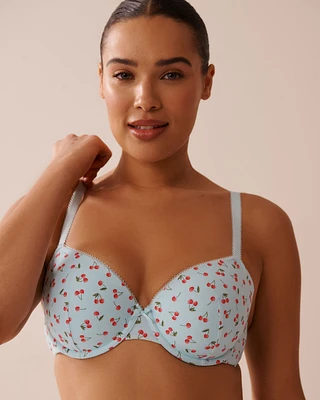 Soutien-gorge push-up demi-buste en coton