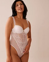 Floral Lace and Mesh Push-up Teddy