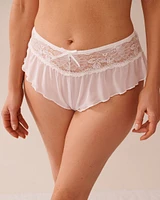 Ensemble 2 pièces en résille et dentelle florale