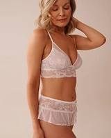 Ensemble 2 pièces en résille et dentelle florale