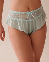 Ensemble 2 pièces en résille et dentelle florale