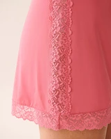 Nuisette en microfibre et dentelle