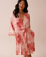 Recycled Fibers Floral Kimono