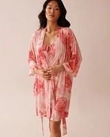 Recycled Fibers Floral Kimono