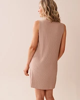 Robe col chemise légère à effet pliss