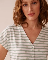 Snail Print Cotton T-shirt
