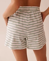 Snail Print Cotton Pajama Shorts