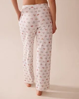 Pantalon de pyjama ultra doux imprimé escargot