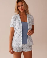 Floral Print Shirt PJ Set