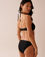 Haut de bikini bandeau avec anneau en crochet