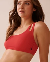 HIBISCUS Recycled Fibers One Shoulder Bandeau Bikini Top