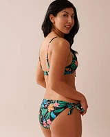 MIDNIGHT TROPICS Plunge Bikini Top