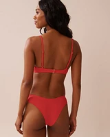 Haut de bikini triangle côtelé HIBISCUS