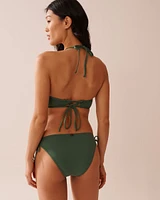 KHAKI Recycled Fibers Push-up Bikini Top