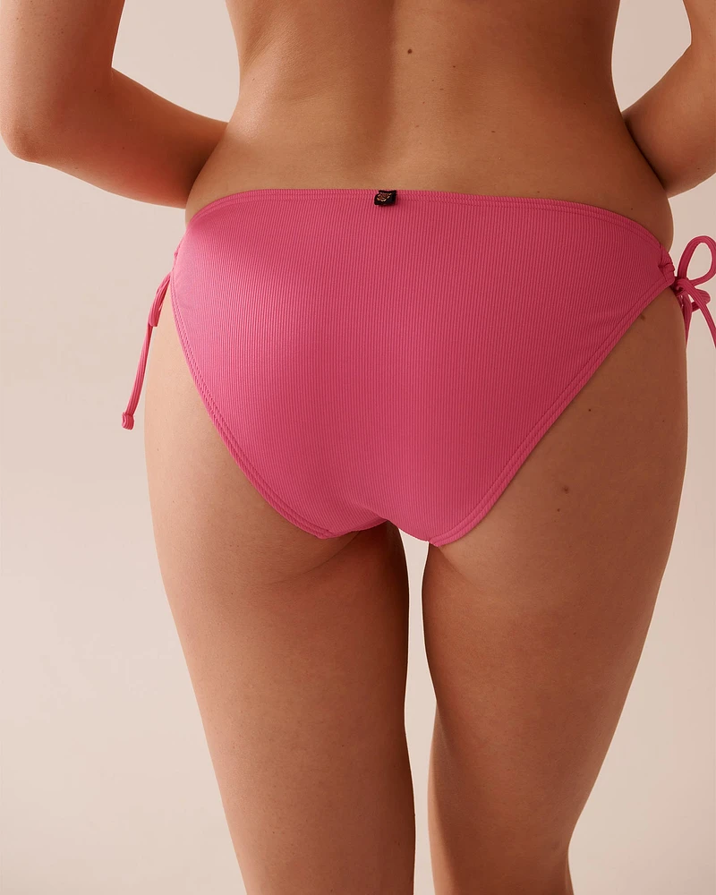 Bas de bikini brésilien noué aux hanches en fibres recyclées DRAGON FRUIT