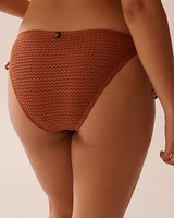 TERRACOTTA Crochet Side Tie Brazilian Bikini Bottom