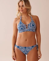 MEDITERRANEAN TILE Side Tie Brazilian Bikini Bottom