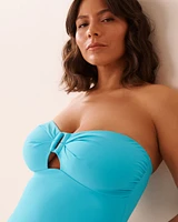 BLUE ATOLL Ring Front Bandeau One-piece Swimsuit