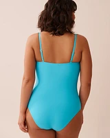 BLUE ATOLL Ring Front Bandeau One-piece Swimsuit