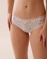 Culotte cheeky coton et bordure de dentelle