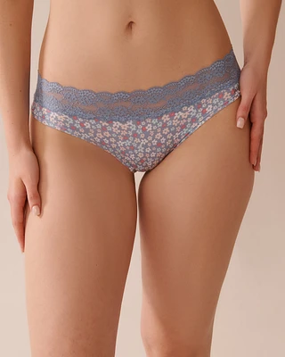 Culotte cheeky coton et bande de dentelle