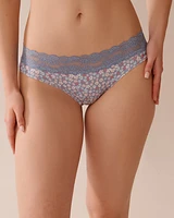 Culotte cheeky coton et bande de dentelle