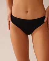 Seamless Fabric Ribbed Thong Panty
