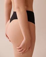 Seamless Fabric Ribbed High Waist Thong Panty