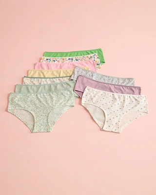 10-Pack Cotton Hiphugger Panty