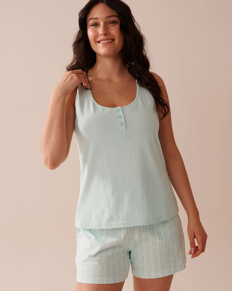Camisole henley en coton