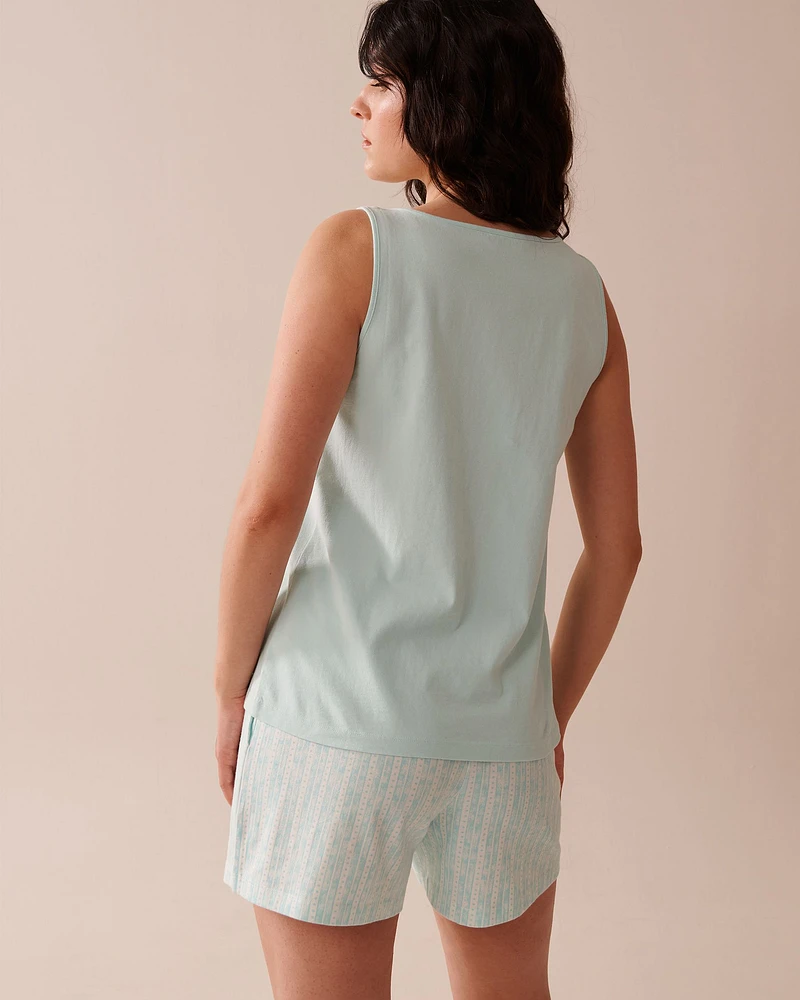 Camisole henley en coton