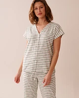 T-shirt en coton imprimé escargot