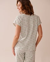 T-shirt en coton imprimé escargot