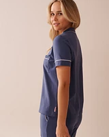 Cotton Short Sleeve Button-down Shirt