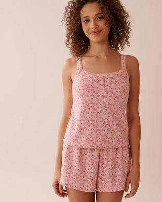 Ditsy Floral Print Ribbed Cami