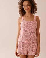 Ditsy Floral Print Ribbed Cami