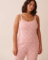 Ditsy Floral Print Ribbed Cami