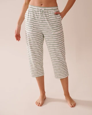 Capri de pyjama en coton imprimé escargot