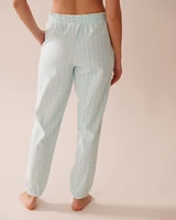 Pantalon de pyjama jogger en coton à rayures