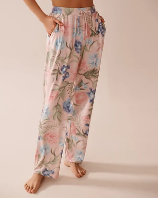 Watercolour Flower Print Super Soft Pajama Pants