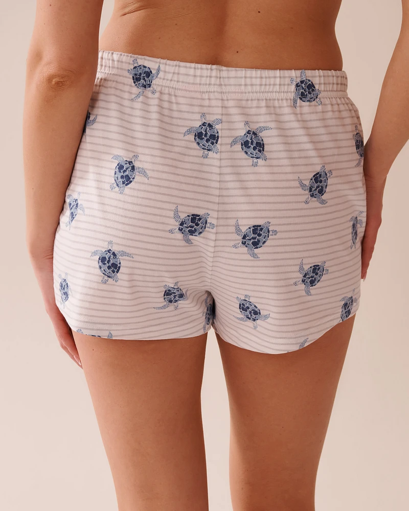 Turtle Print Shirt PJ Set