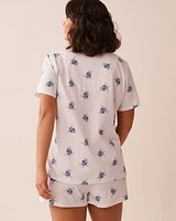Turtle Print Shirt PJ Set