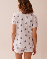 Turtle Print Shirt PJ Set