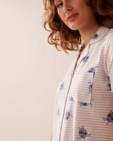 Turtle Print Shirt PJ Set
