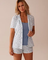 Ensemble pyjama imprimé à fleurs avec chemisier