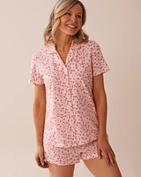 Ensemble pyjama imprimé à fleurs avec chemisier