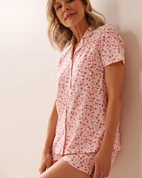 Ensemble pyjama imprimé à fleurs avec chemisier