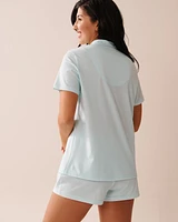 Stripe Print Shirt PJ Set