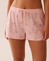 Rabbit Print Shirt PJ Set